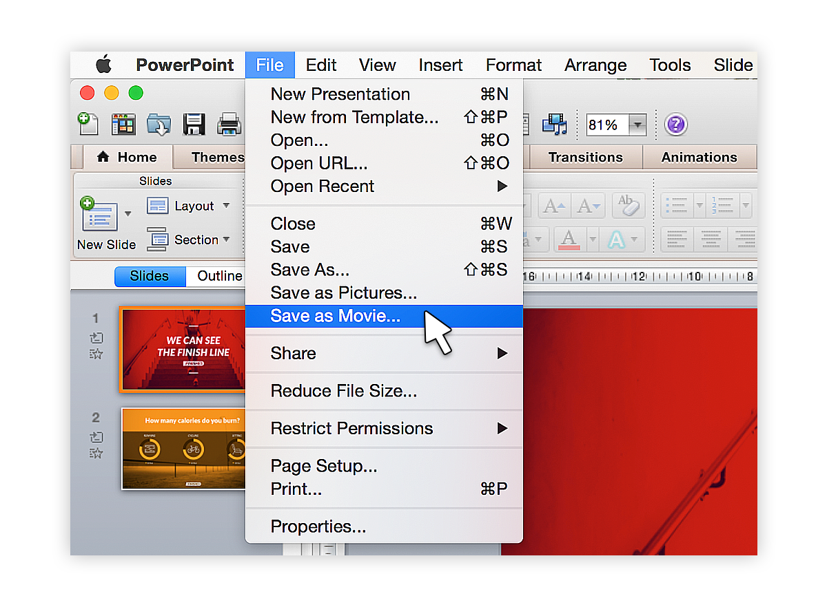 Convert narrated powerpoint to video mac